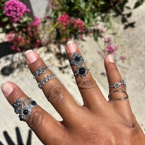 11/$15 Faux Onyx Fashion Rings
